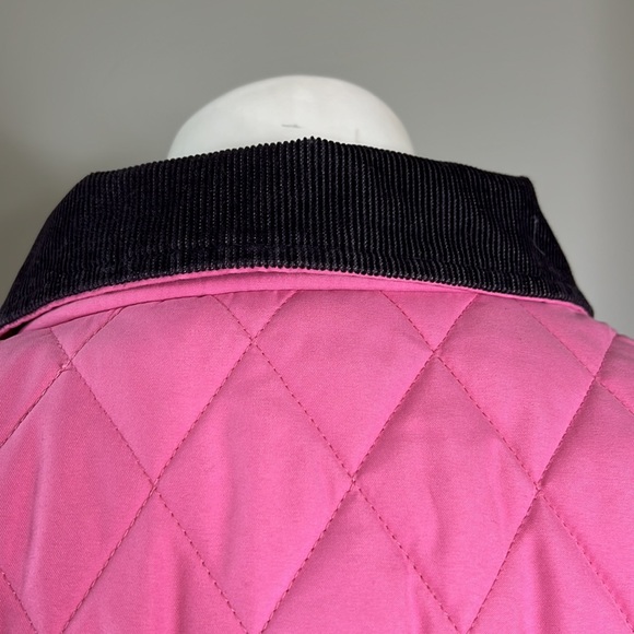 L.L.Bean Pink Corduroy Quilted Button Jacket girls XL 18 - Picture 4 of 6